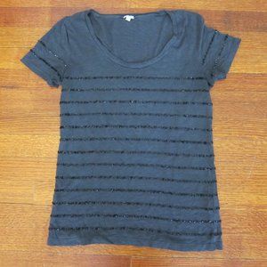 J. Crew gray XS Sequin Tshirt